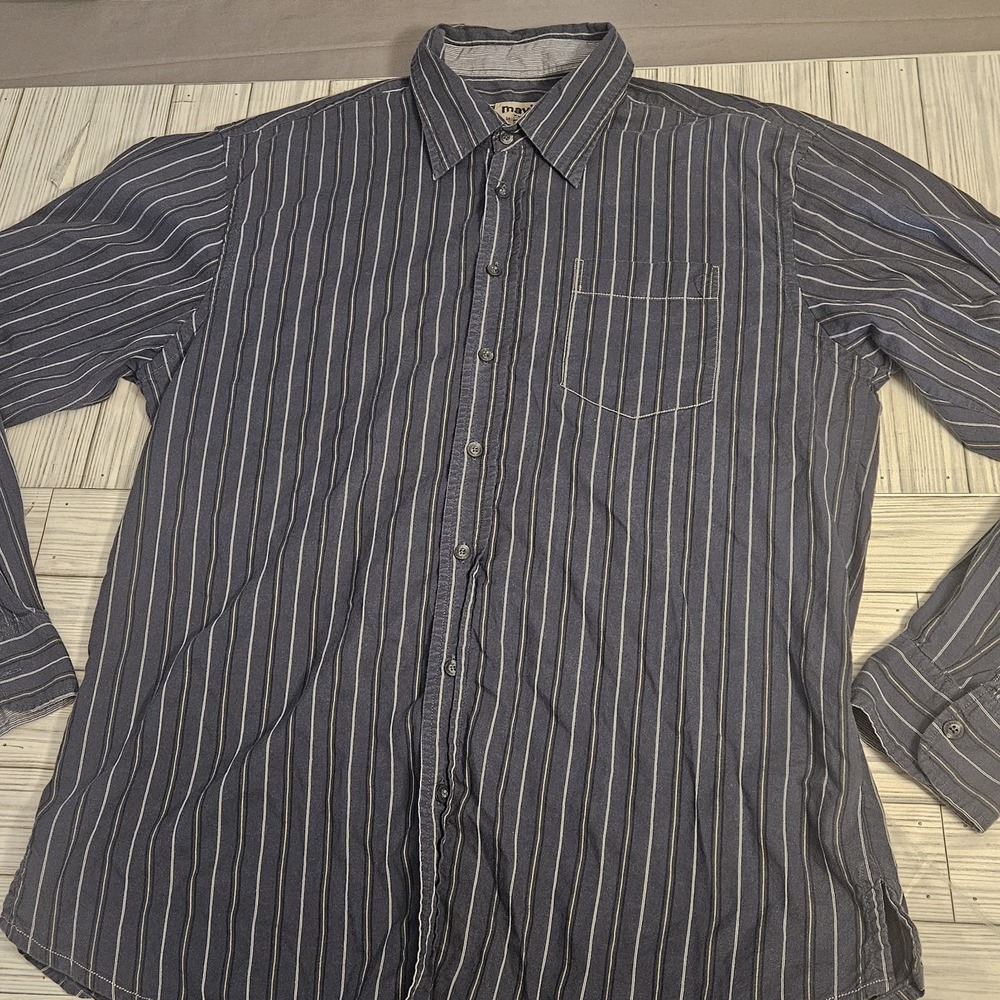 Mavi Shirt‎ Mens XXL Striped Long Sleeve button down
